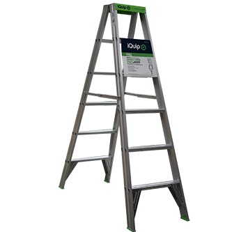 [24LD1800] iQuip Double sided ladder 170kg Rated 6 Steps 1800mm