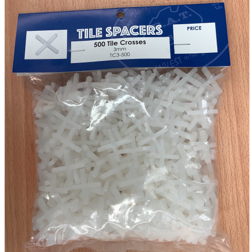 [TC3-500] B.A.T Tile Crosses 3mm x 500 Bag