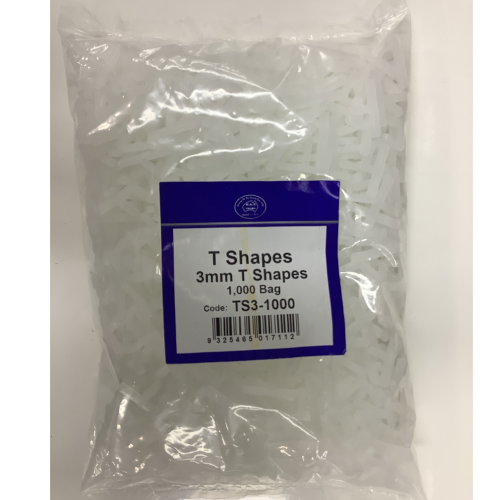 [TS3-1000] B.A.T T-Shape Spacers 3mm x 1000 Bag