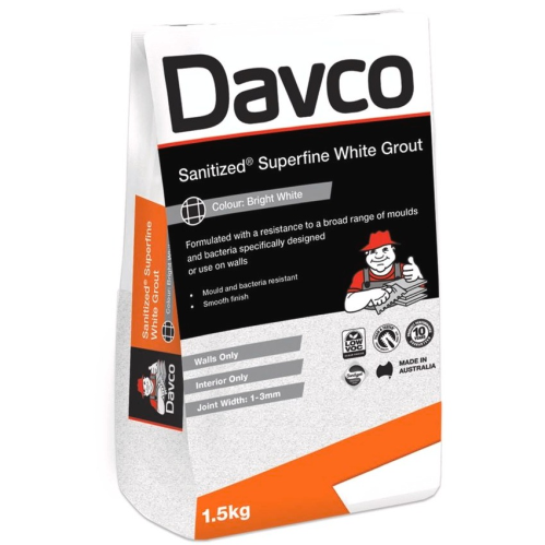 Davco Superfine White Grout 5kg